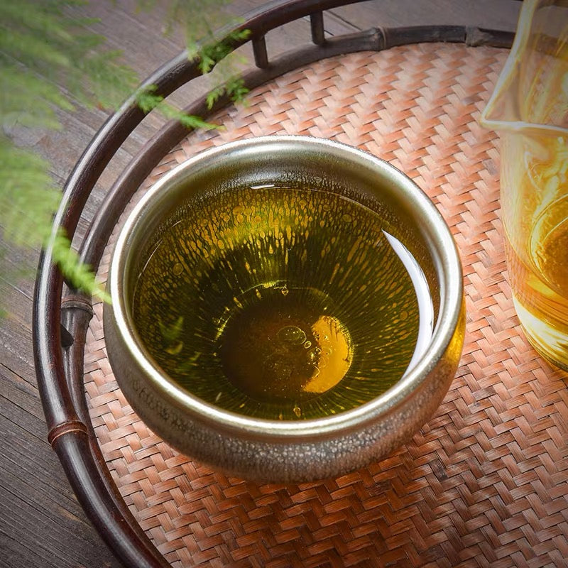 將軍杯手握杯藍底滴磨砂大肚方可容天下Scrubs texture pot-bellied cup hand-held cup