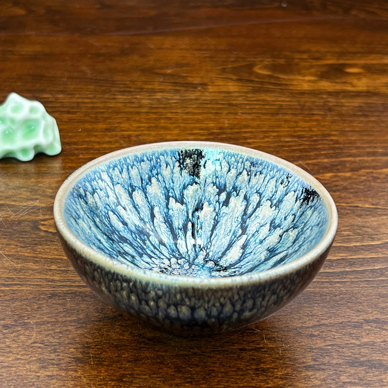 日進斗金百花建盞大花主人杯品茗茶杯茶具Tea cups, jianzhan China porcelain, China ceramics.