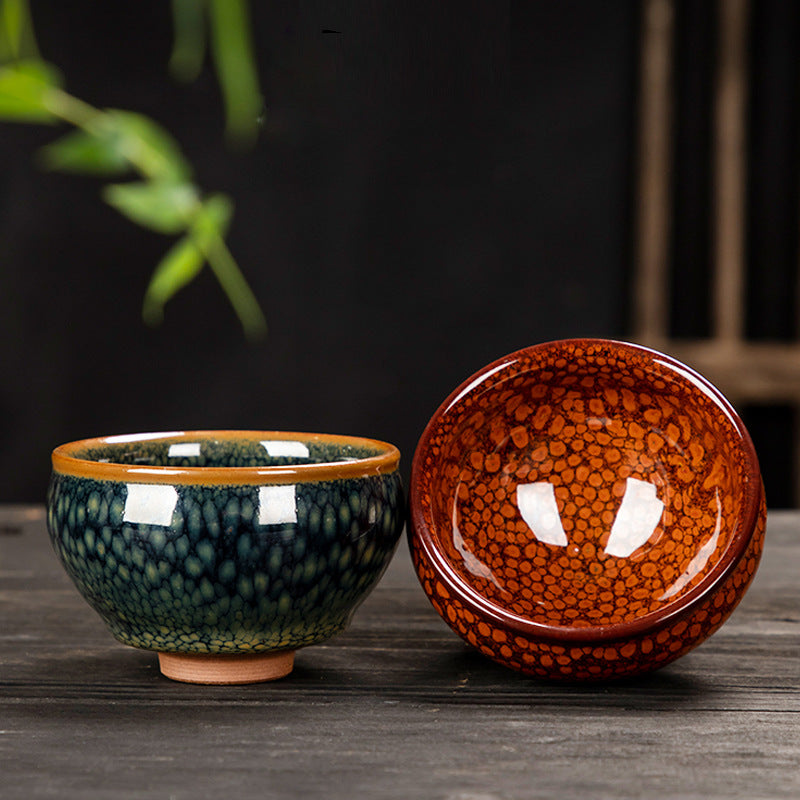 森林羽毛鴻運當頭將軍型主人杯品茗杯鷓鴣斑Forest feather, host cup, tea cup and lucky strike cup.