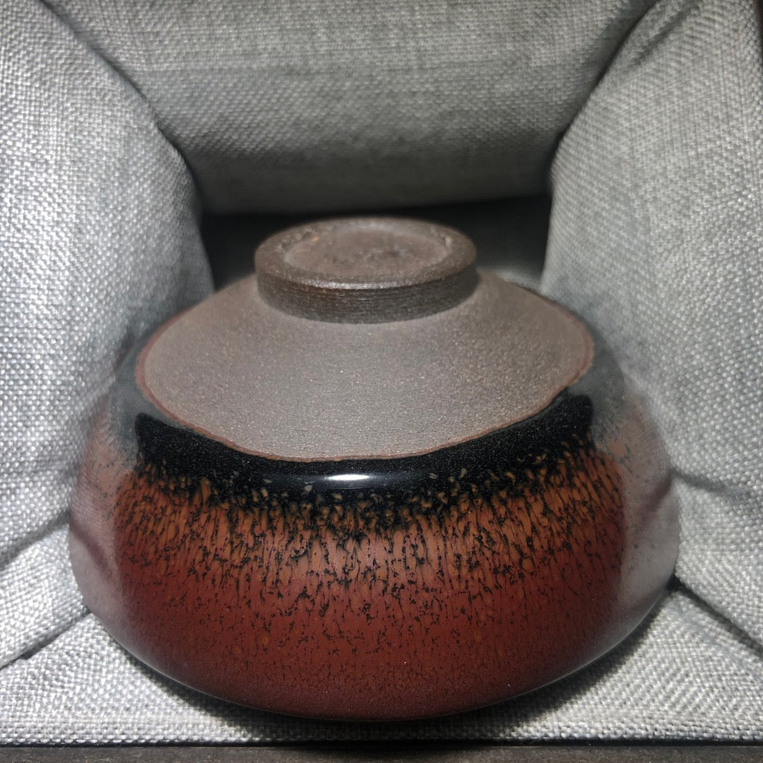 建盏主人杯 纯正柴烧 紫金鹧鸪精品