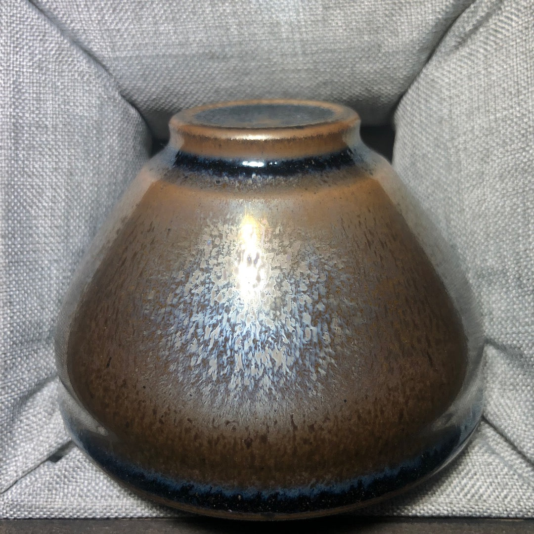 建盏主人杯 纯正柴烧 玉子油滴束口精品