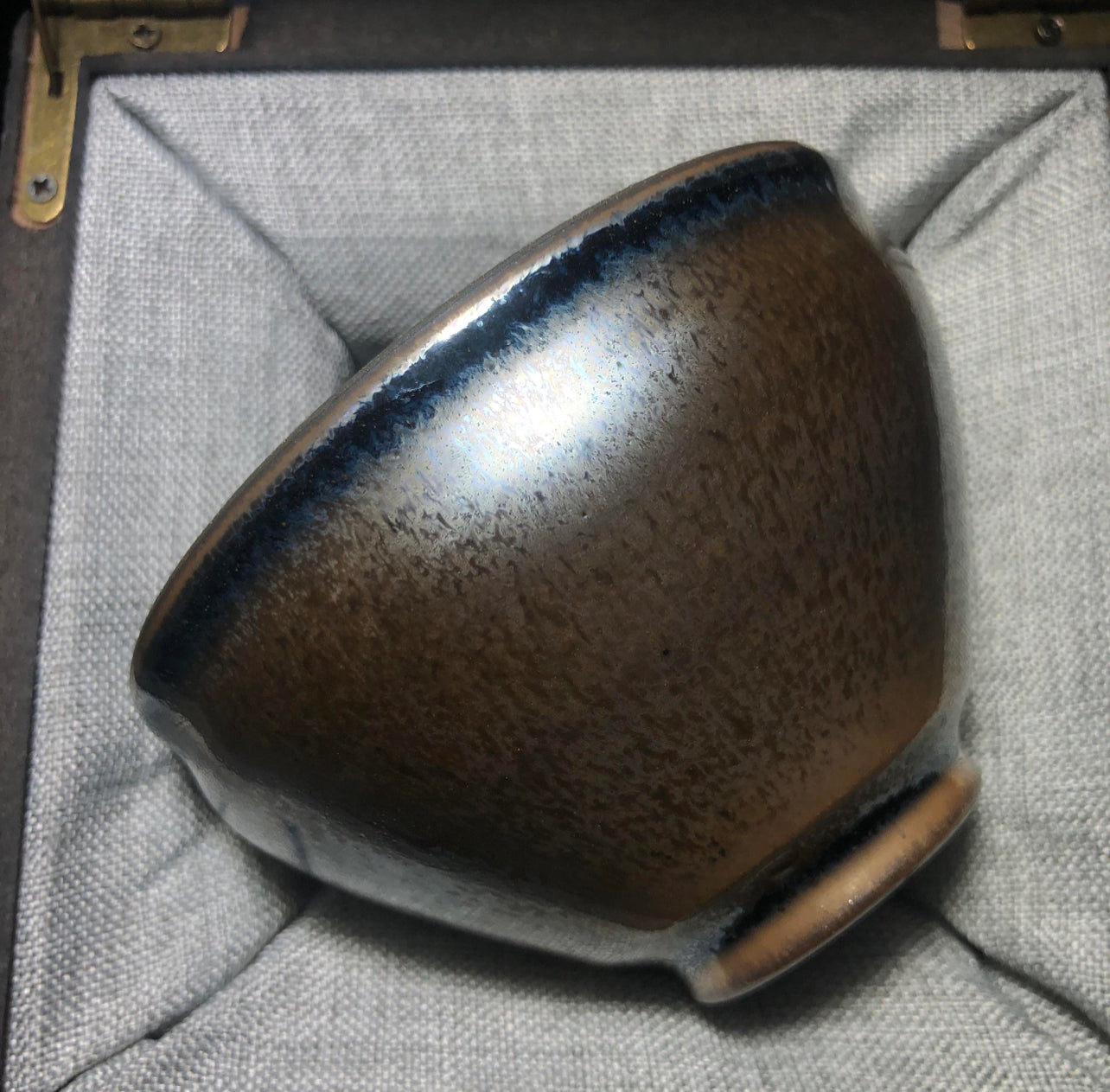 建盏主人杯 纯正柴烧 玉子油滴束口精品