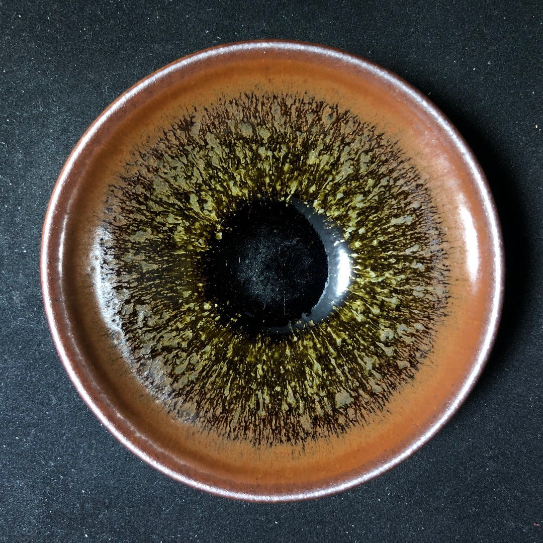 建盏主人杯 纯正柴烧 茶末毫平口精品