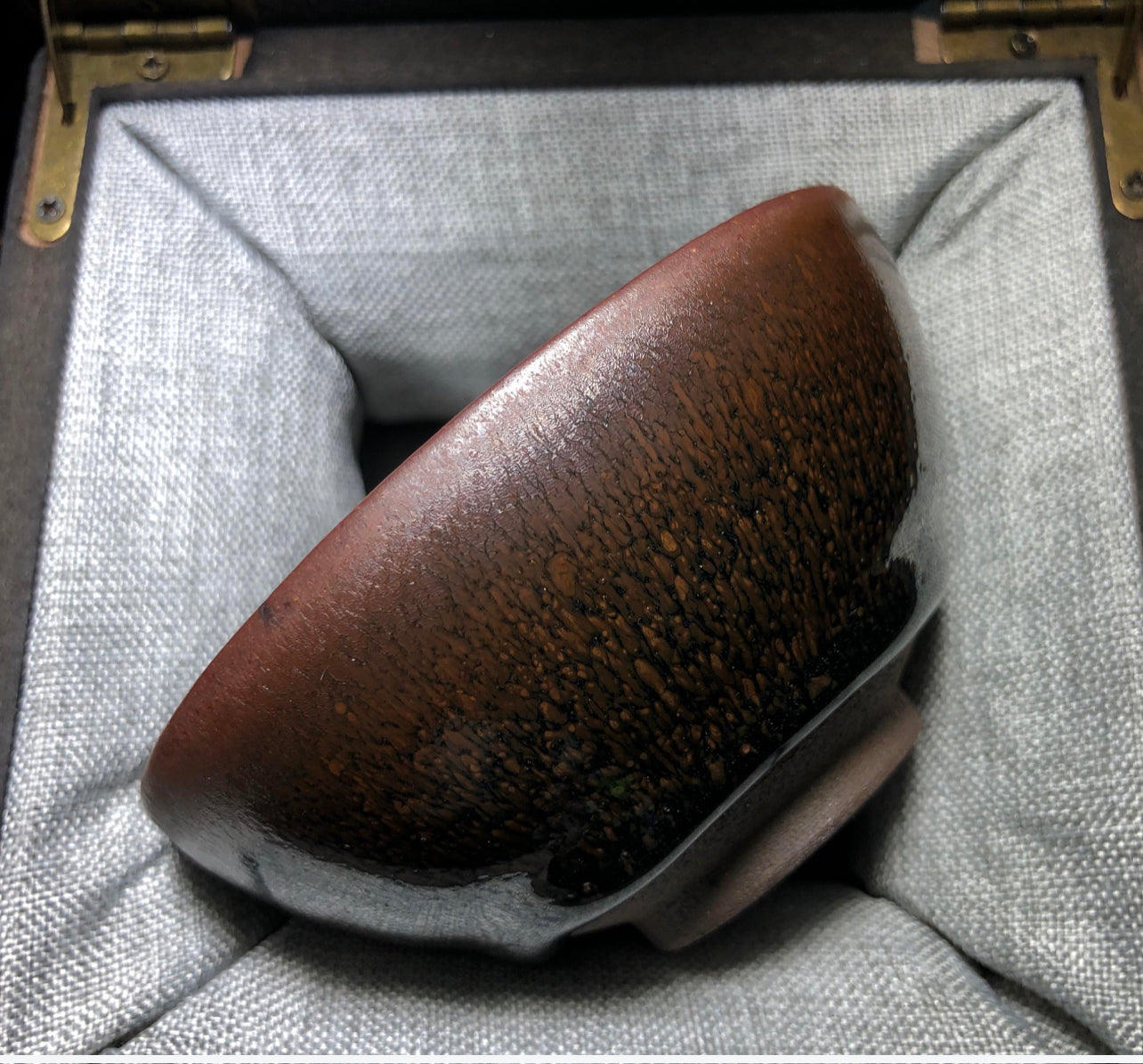 建盏主人杯 纯正柴烧 鹧鸪平口精品