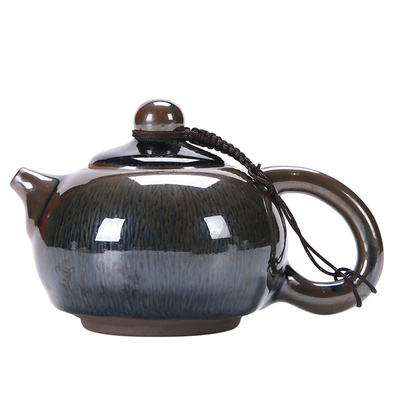 兔毫建盞壺西施壺美人肩壺巨輪壺Build a lamp pot, Xi Shi pot, beauty shoulder pot iron tire iron glaze pot teapot