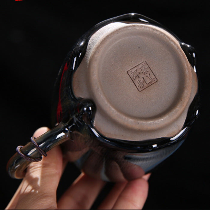 兔毫建盞壺西施壺美人肩壺巨輪壺Build a lamp pot, Xi Shi pot, beauty shoulder pot iron tire iron glaze pot teapot