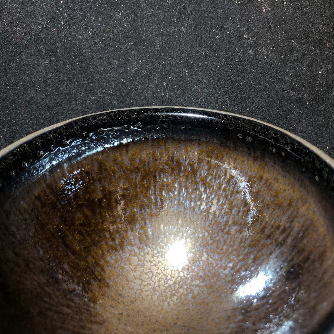 建盏主人杯 纯正柴烧 玉子油滴束口精品
